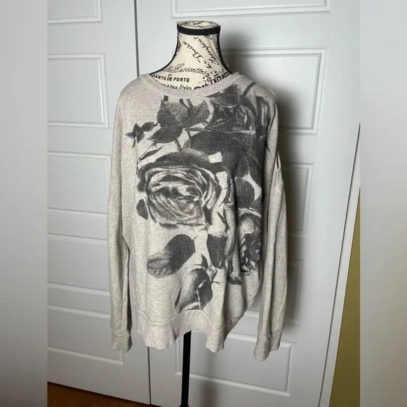 All Saints "Rosen Unai Sweat Cold Shoulder Sweatshirt Sz Medium - Picture 4 of 8